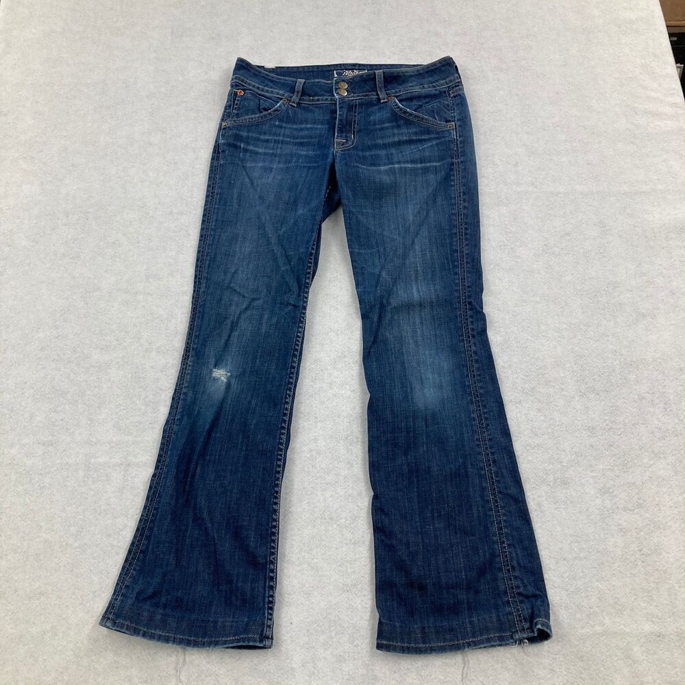 Hudson Jeans Women's Size 30 Blue Wash Flare Leg Distressed Denim Jeans
